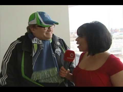 Drew Carey Doused With Beer By Toronto FC Fans!