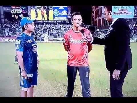 Sachin & Dravid open up about each other!!! # CLT20 2013 Finals # MI vs RR