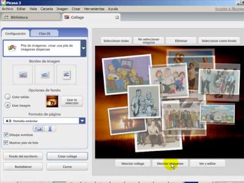 Tutorial Picasa 3 - realizar un collage con picasa