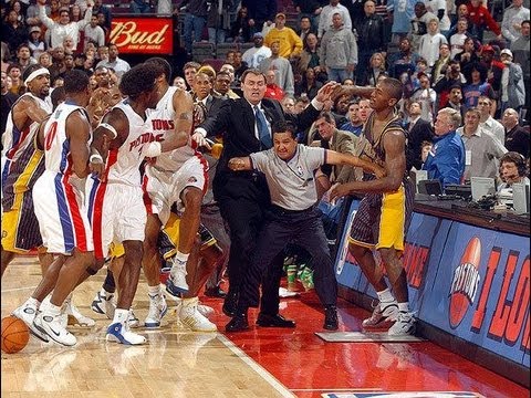 Detorit Pistons v Indiana Pacers Brawl/Fight - 