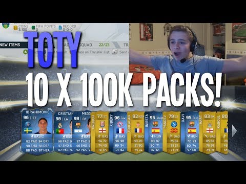 FIFA 14 - TOTY 10 x 100k Packs | HUGE Pack Opening!