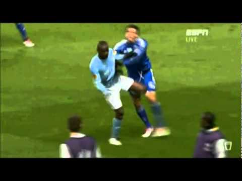 Mario Balotelli Red Card Manchester City vs Dynamo Kiev - Europa League - 17/03/2011