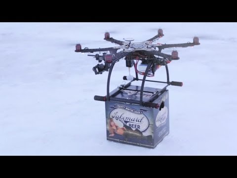 Lakemaid Beer Drone Delivery