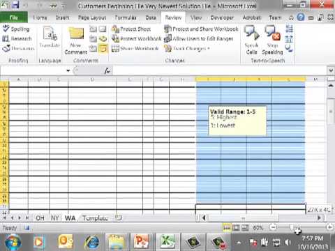 CSE 2111 Lecture-Data Validation, Worksheet Protection and Macros