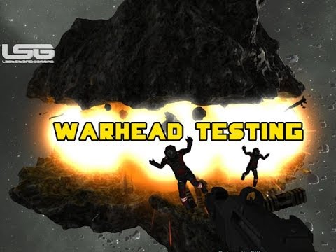 Space Engineers - Warhead Testing & Splitting an Asteroid Massive Explosion Chain Reaction Part 24