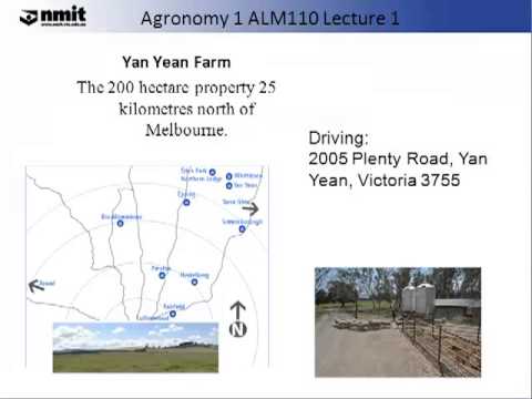 Agronomy 1 ALM110 Lecture 1