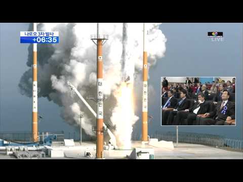 South Korea launches space rocket carrying a satellite