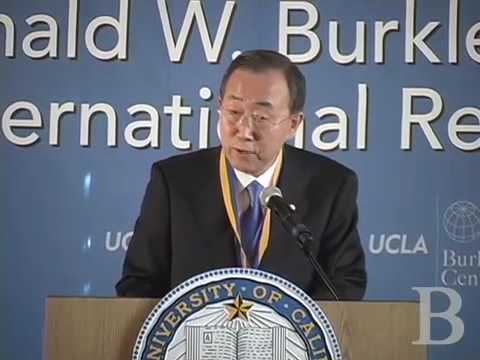 United Nations Secretary-General Ban Ki-moon receives UCLA Medal