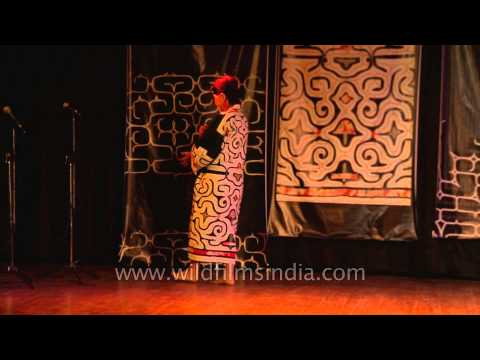 Traditional Ainu dance India tour performance - Iyonnokka (lullaby)