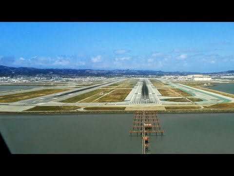 PilotsEYE.tv - A380 Landing KSFO San Francisco SUBTITLES English (without commentary)