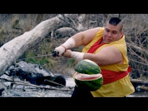 Fruit Ninja in Real Life to Dubstep!