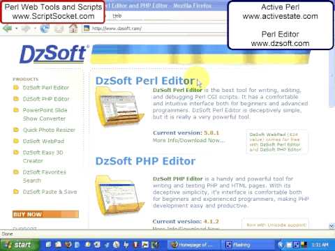 Perl Tutorial 1 - Active Perl, Perl Editor, Hello World