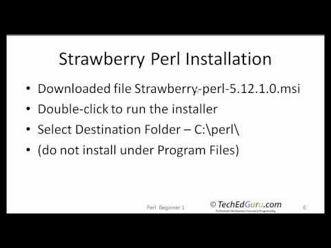 PERL Beginner 1 - Getting Started with PERL