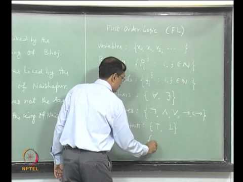 Mod-01 Lec-22 Lecture-22-Syntax of First order Logic (FL)