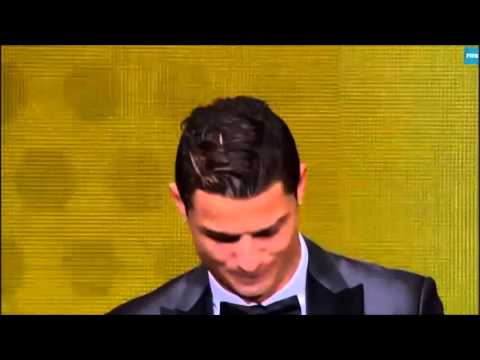 CRISTIANO RONALDO LLORÓ TRAS RECIBIR  EL BALON DE ORO FIFA 2013 |13/01/2014