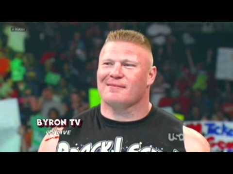 WWE RAW John Cena confronts Brock Lesnar april 9 2012