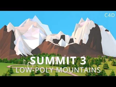 Summit 3 - Low-Poly Mountains - Cinema 4D