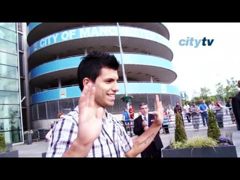 SERGIO AGUERO signs for Man City:  Exclusive behind the scenes at the Etihad Stadium