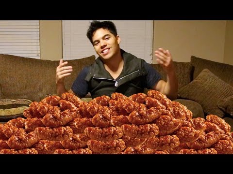 100 Chicken Wings in 10 Min CHALLENGE!