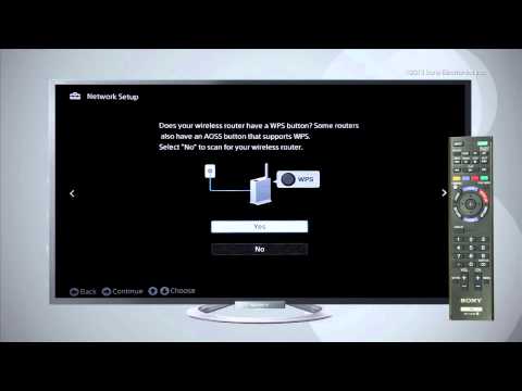 How To Connect To a Wireless Network using a Sony BRAVIA® LCD TV With Built In Wi-Fi