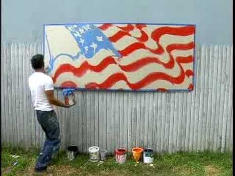 SCOTT LoBAIDO Painting The American Flag to Free Bird