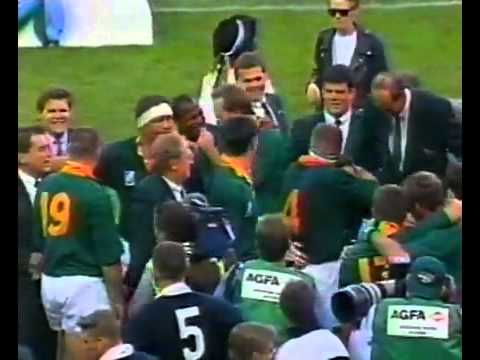 1995 Rugby World Cup Final post game and trophy presentation