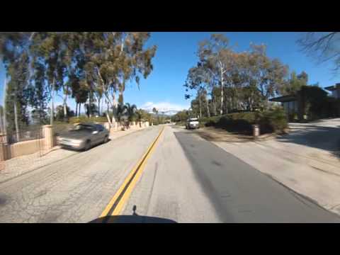 Drive on Sunset Dr in Redlands CA after winter storm Feb 2013. The Point. Contour camera