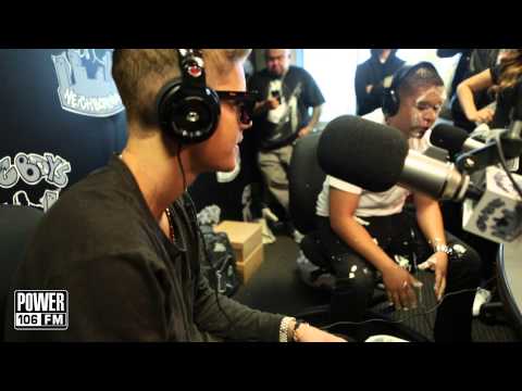 Justin Bieber hits Louie G with a pie and stun gun