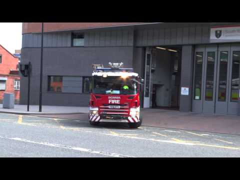 South Yorkshire Fire & Rescue - Scania P310 Water Ladder Turnout From Sheffield Central