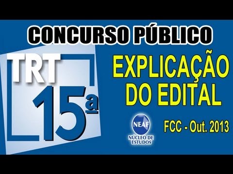 CONCURSO TRT-15 (CAMPINAS)