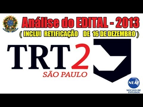 CONCURSO TRT 2 - Edital Retificado (16 dez 2013)