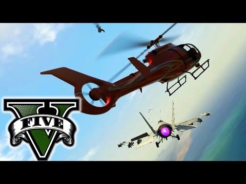 GTA V - Stealing a Commercial Plane & Military Jet - How to steal Commercial Plane & Military Jet