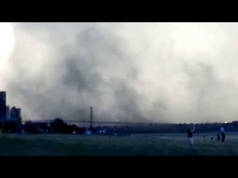 Petcoke cloud from storm July 27 13