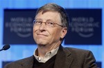 Microsoft founder Bill Gates looks on during a panel discussion on "Meeting the Millennium Development Goals", at the World Economic Forum in Davos, Switzerland, Friday, Jan. 29, 2010.