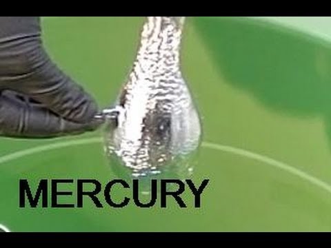 Massive  MERCURY-FILLED Water Balloon - Popped  (slow motion Hg)