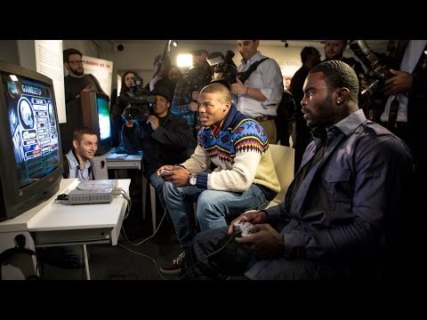 Playing Madden in a Museum with Cam Newton and Michael Vick