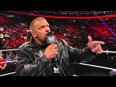 Triple H vows to beat Brock Lesnar at WrestleMania: Raw, March 25, 2013