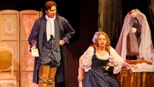 Young Queensland opera singer Samuel Johnson performs on stage