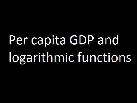 Per capita GDP and logarithmic functions