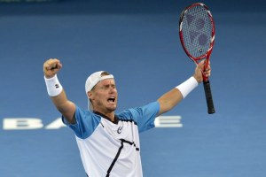 Llyeton Hewitt celebrates Brisbane International win