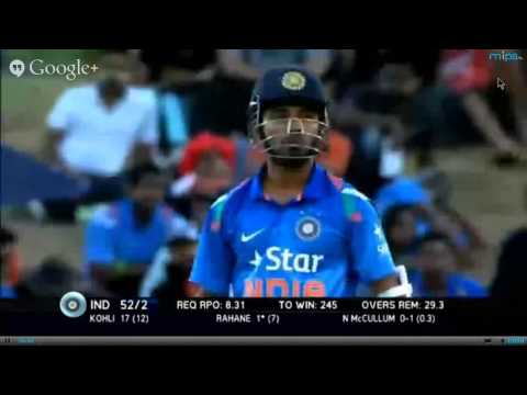 India Batting: India vs New Zealand 22 January 2nd ODI Highlights IND vs NZ 22.1.2013