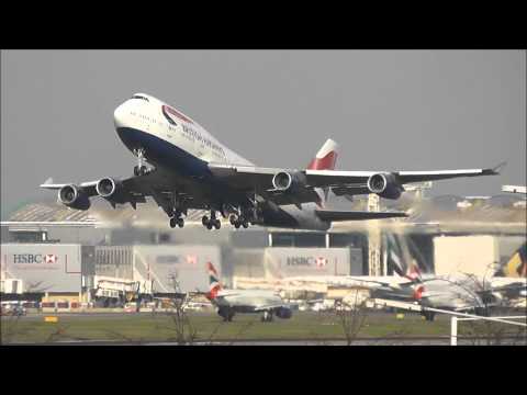 Heavy Sunset Departures \ London Heathrow Airport 02/04/12