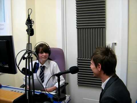 YourThanet's Tom Betts on air at the King Ethelbert School, Birchington