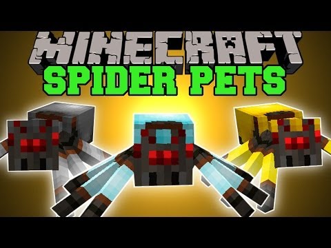 Minecraft: SPIDER PETS (RIDE SPIDERS, GIVE THEM ARMOR, KILL MOBS!) Mod Showcase