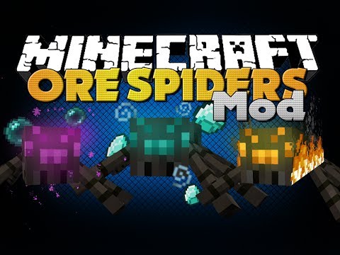 Minecraft Mod - Ore Spiders Mod - New Ridiculous Spiders