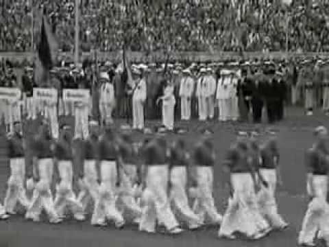 The opening ceremony of 1936 Olympics