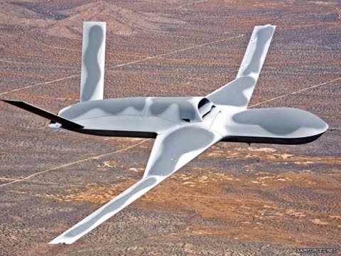 US Airforce STEALTH UAV armed with LASER GUN named General Atomics Avenger