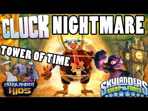 Let's Play Skylanders Swap Force Nightmare Mode: Tower of Time - Cluck Boss Battle (100+ Used)