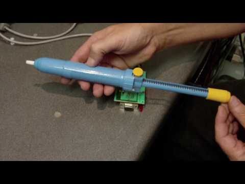 Electronics How-to Use a OK Industries De-soldering Pump Tool a.k.a. Solder Sucker