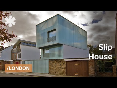 Minimal UK compact home uses glass, plywood, steel, concrete